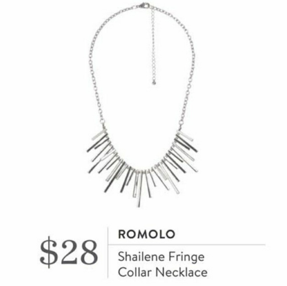 Romolo Silver Shailene Fringe Collar Necklace